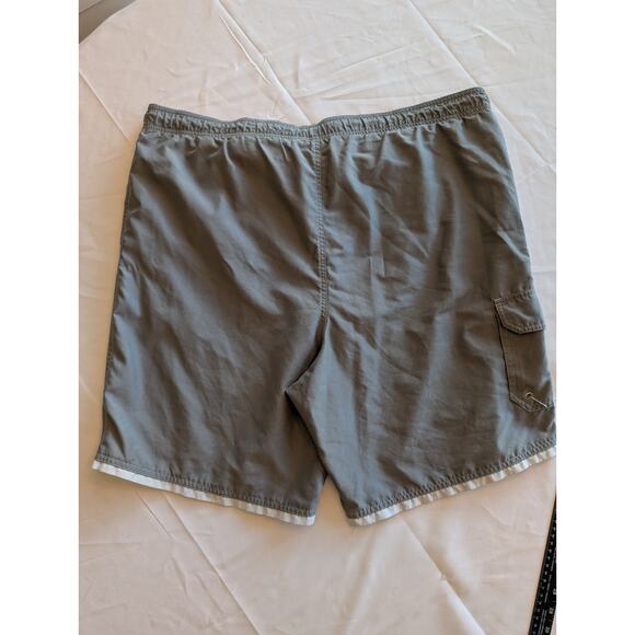Ocean Pacific Men's Swim Trunks Shorts XL Gray Pockets Lined - Picture 10 of 10